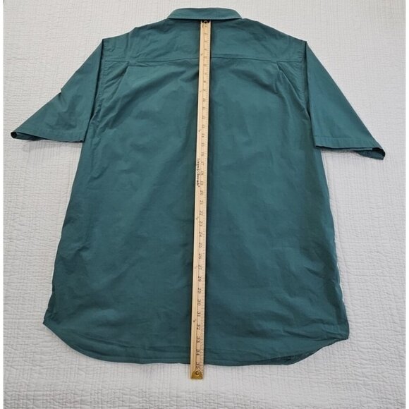 Americaware Shirt Men's 3XLT Green Short Sleeve Stretch Flap Pockets EUC LN - Picture 12 of 14